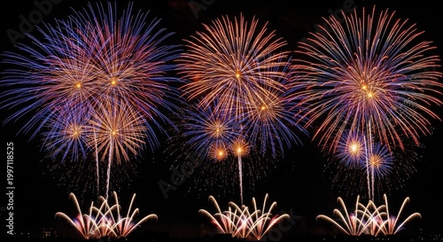 Spectacular usa independence day fireworks display vibrant colors celebrating freedom