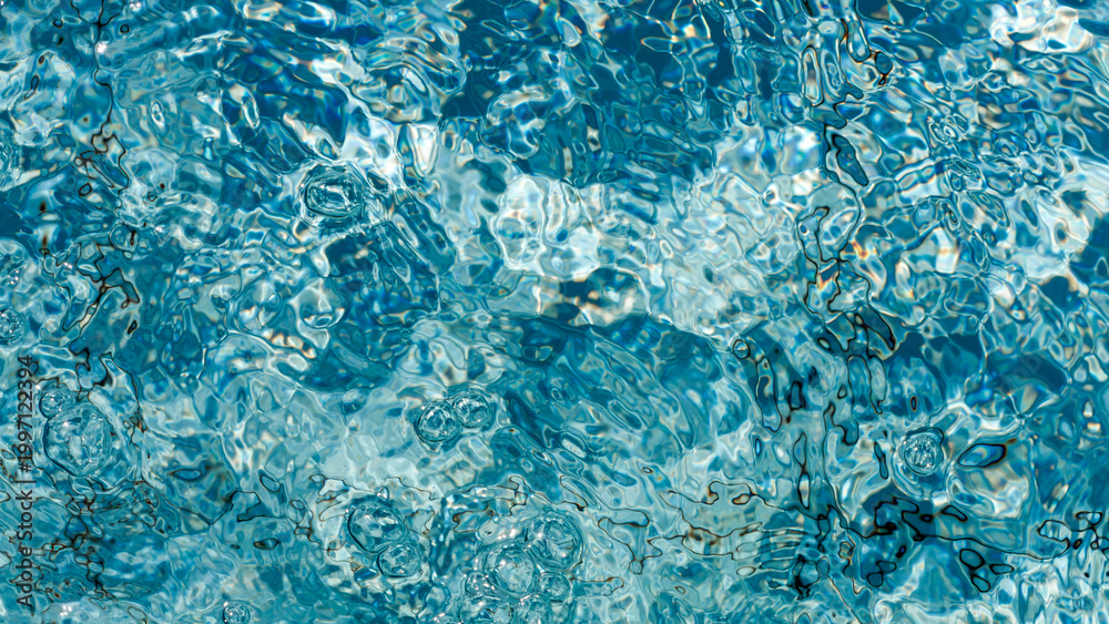 Fototapeta premium Glassy Blue Pool Water Reflections For A Calming Abstract Liquid Backdrop