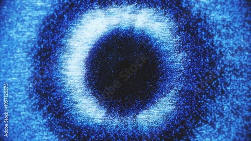 Luminous blue energy swirls and pulses from a dark core, creating an ethereal and captivating abstract motion.