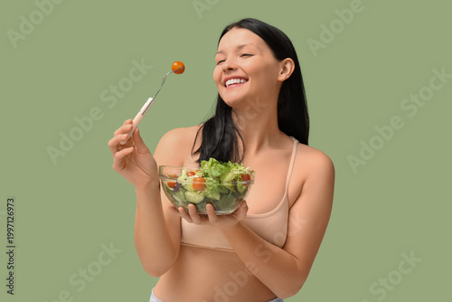 Beautiful young woman with ...