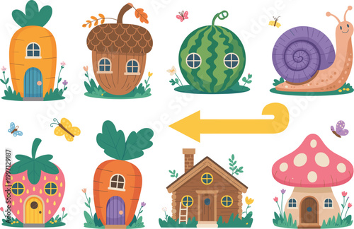 Fast food vector set burgers pizza fries soda popcorn tacos donuts ice cream illustration collection