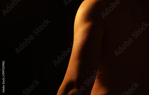 Strong man back. Man sensual. Beauty. Fitness concept. Fit. People. Torso