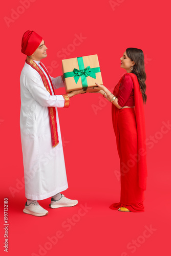 Beautiful Indian couple wit...