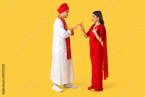 Beautiful Indian couple wit...