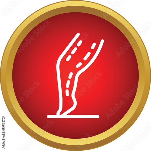 Leg showing cosmetic surgery marking for liposuction or body contouring