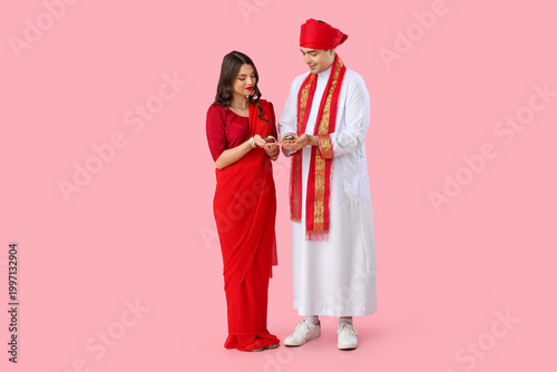 Beautiful Indian couple wit...