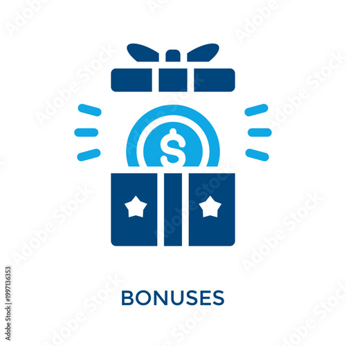 Bonuses Icon Dual Tone Style. Vector Illustration For Graphic Design