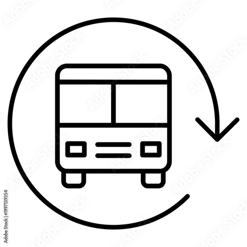 Bus icon vector. Public transport Illustration sign. Bus stop symbol. Bus station logo. Bus route web icon.