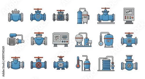 Industrial valves and machinery components.