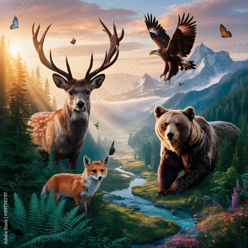 Forest Valley Animals and Nature