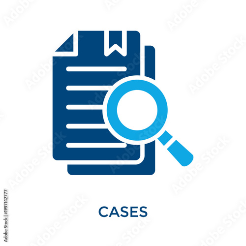 Cases Icon Dual Tone Style. Vector Illustration For Graphic Design