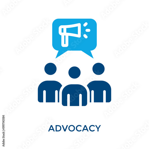 Advocacy Icon Dual Tone Style. Vector Illustration For Graphic Design