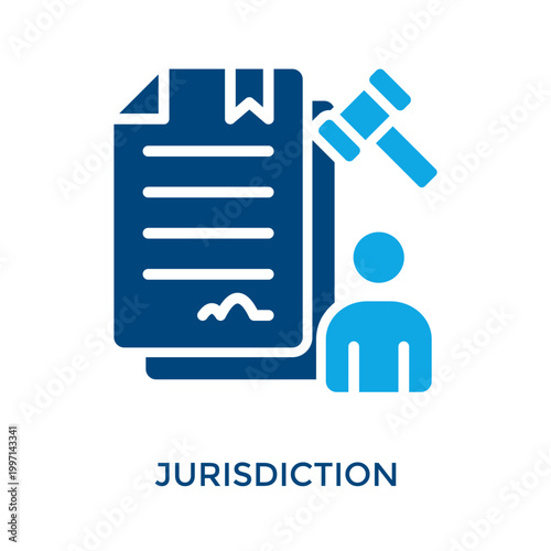 Jurisdiction Icon Dual Tone Style. Vector Illustration For Graphic Design