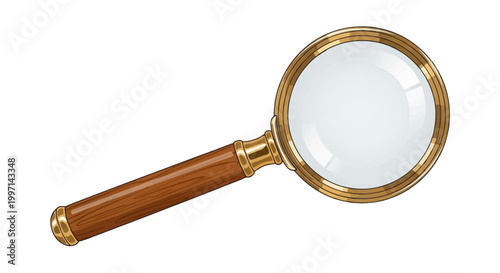 Vintage Magnifying Glass with Handle.
