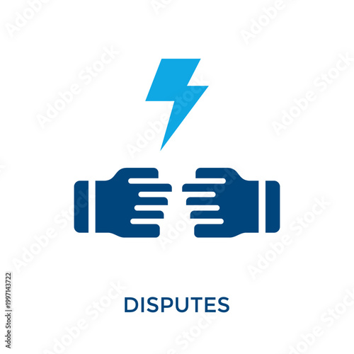 Disputes Icon Dual Tone Style. Vector Illustration For Graphic Design