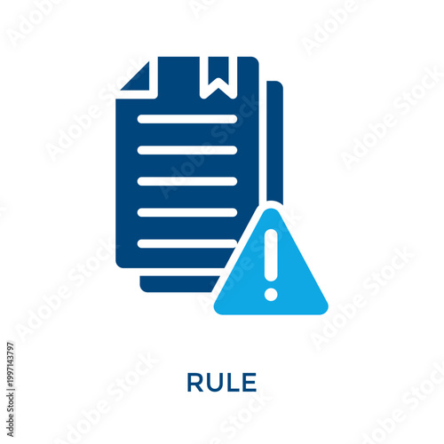Rule Icon Dual Tone Style. Vector Illustration For Graphic Design