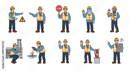 Construction worker in safety gear.