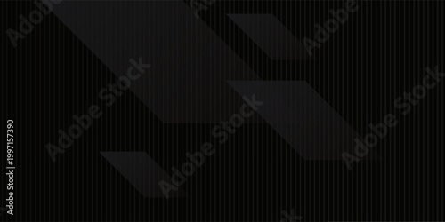 Dark deep black grey dynamic abstract background with diagonal lines. Modern creative halftone premium gradient. 3d cover of business presentation banner for sale event night party. Soft shadow carbon