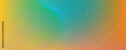 Blurred gradient mesh halftone background in colorful
