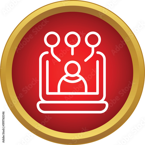 People connecting online for a virtual meeting or teleconference