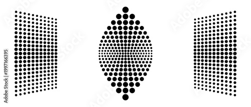 幾何学 抽象 ハーフトーン ドット サークル 背景