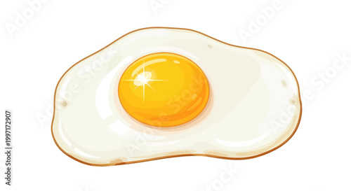 Delicious fried egg illustration for breakfast
