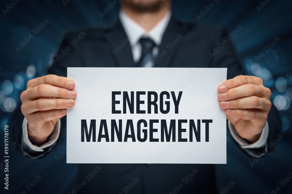 Obraz premium Manager Discussing Corporate Energy Management Solutions