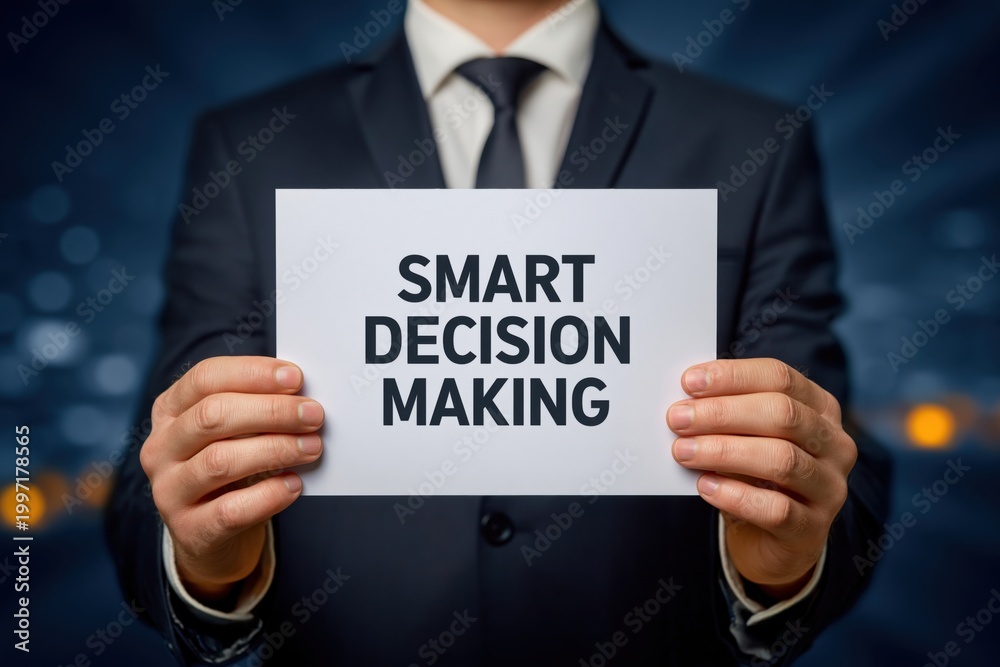 Obraz premium Strategist Advocating for Smart Decision Making