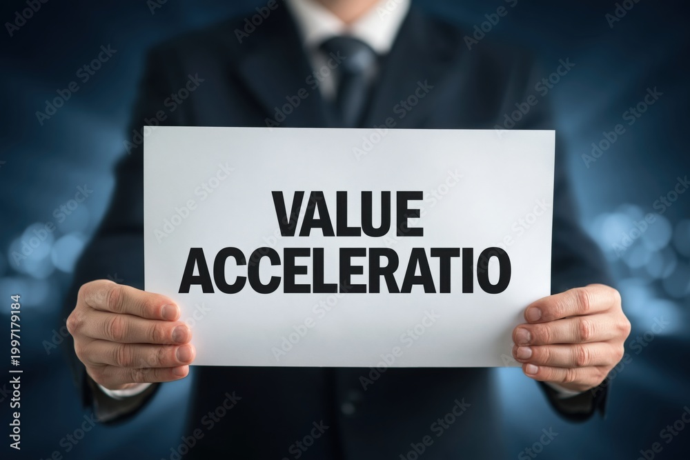 Obraz premium Business Consultant Presenting a Value Acceleration Plan
