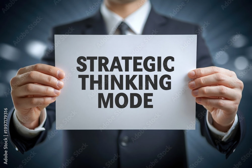 Obraz premium Strategist Entering a Strategic Thinking Mode