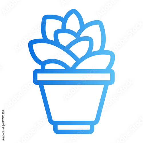 Succulent plant Line Gradient Icon