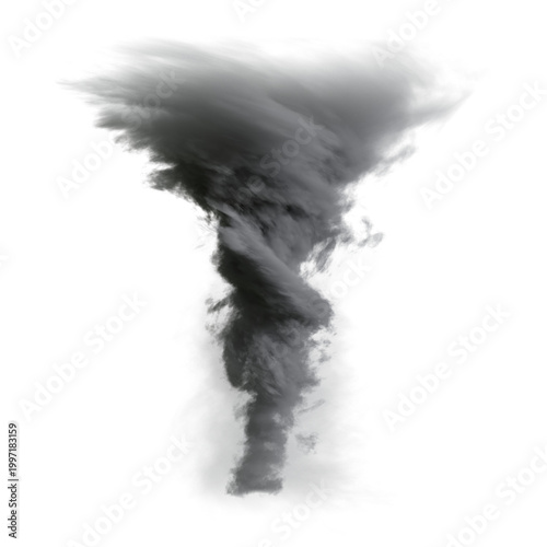 Konstfotografi 3D rendered tornado overlay isolated on a transparent background with the light