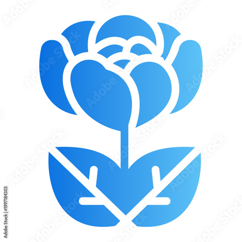 Peony Line Gradient Icon