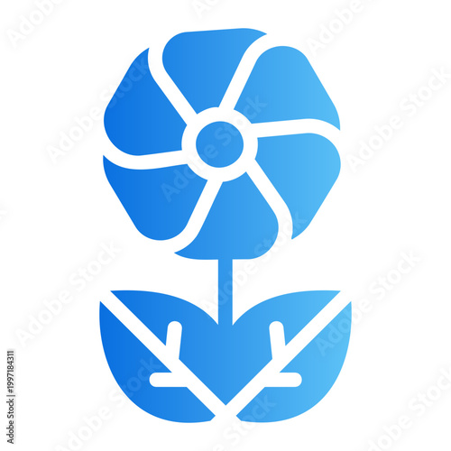 Poppy Line Gradient Icon