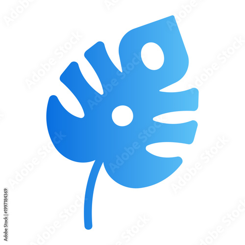 Plant monstera Line Gradient Icon