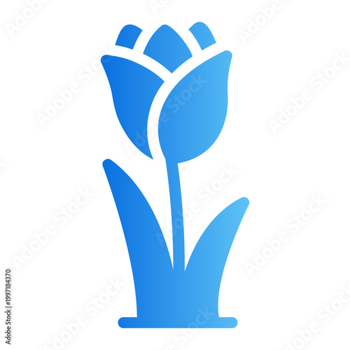 Tulip Line Gradient Icon