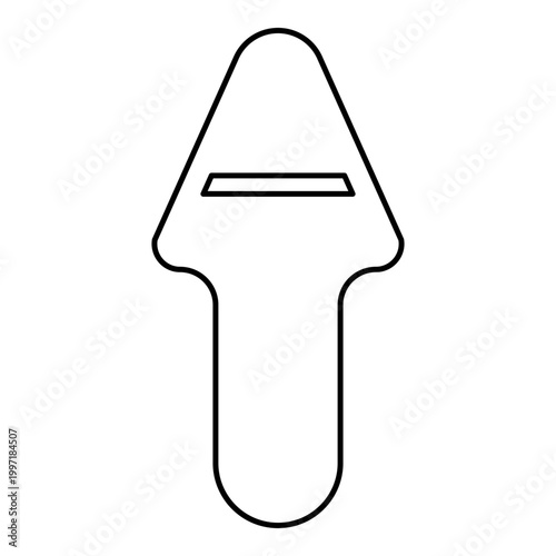 Knife for cheese contour outline line icon black color vector illustration image thin flat style