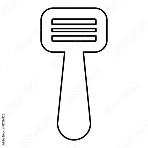 Vegetable knife razor shaver contour outline line icon black color vector illustration image thin flat style