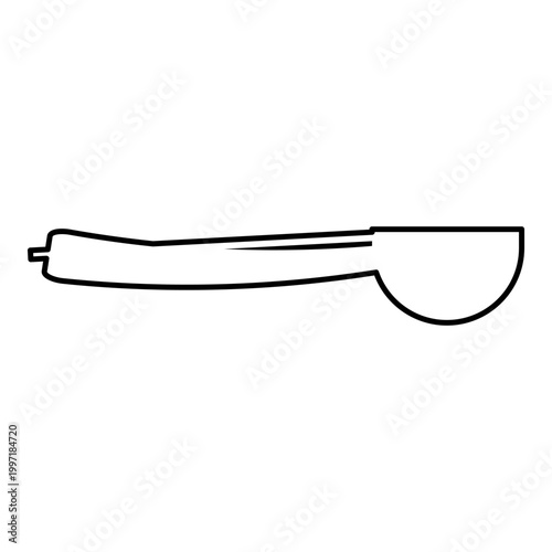 Ice cream scoop Mechanical scoop contour outline line icon black color vector illustration image thin flat style