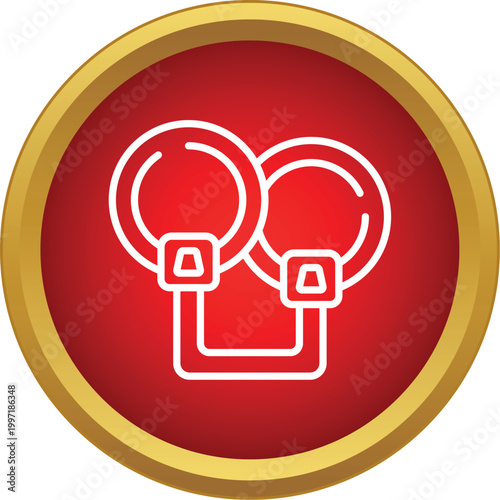Handcuffs representing arrest, security, and punishment in a simple outline style