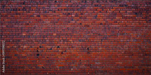 Foto Old grunge red brick wall texture featuring a dirty weathered stone pattern and