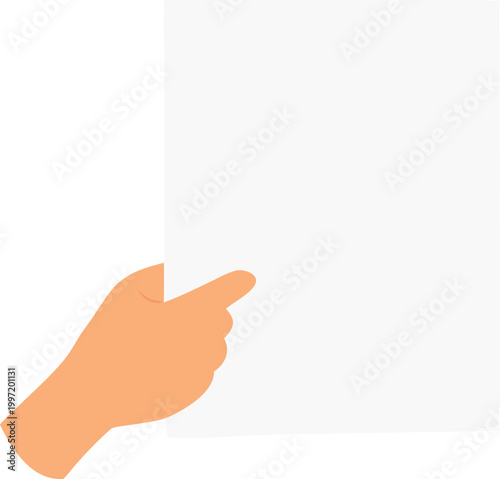 hand holding blank paper sheet high quality professional