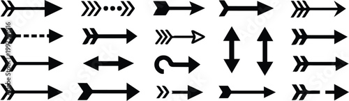 arrow icons collection vector arrow symbols for navigation ui