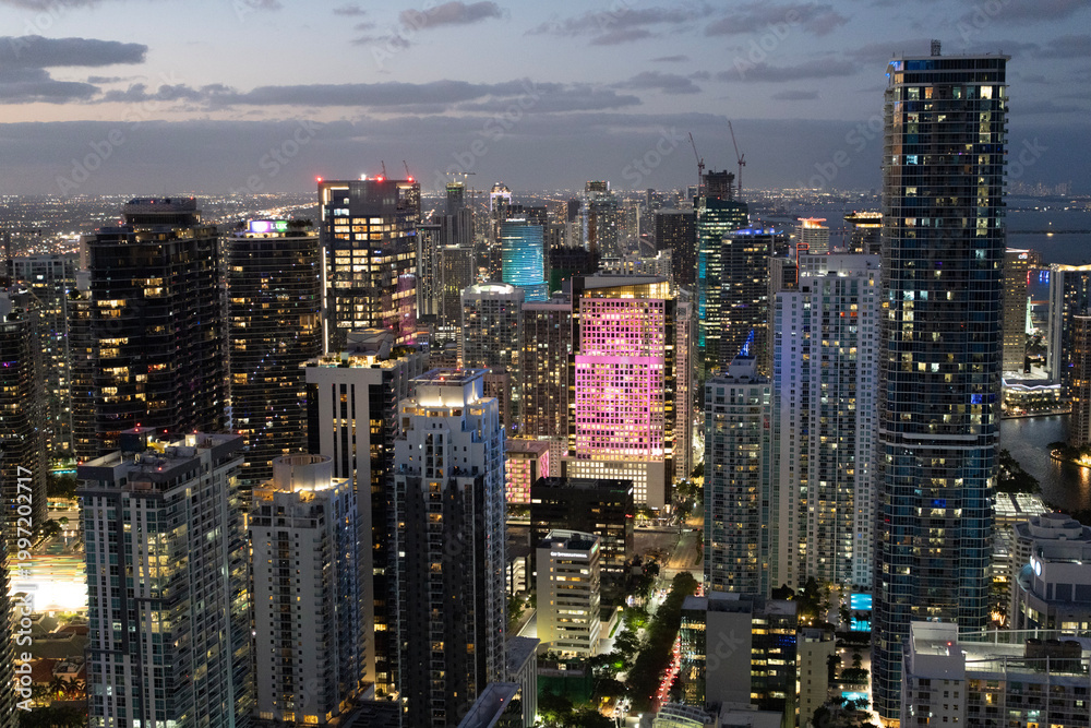 Fototapeta Downtown Miami at Night