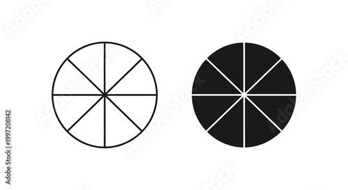 divided circles in black and white design