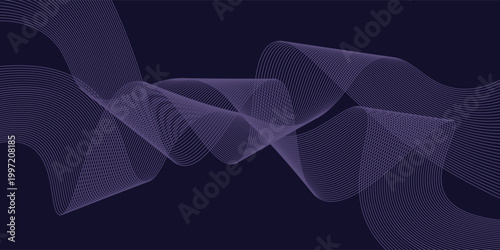 Blue abstract background with glowing circles. Swirl circular lines pattern. Geometric spiral. Twirl element. Modern graphic design. Futuristic technology concept.