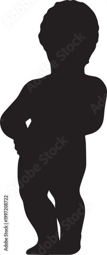 Belgium Brussels Manneken Pis Silhouettes Low Competition