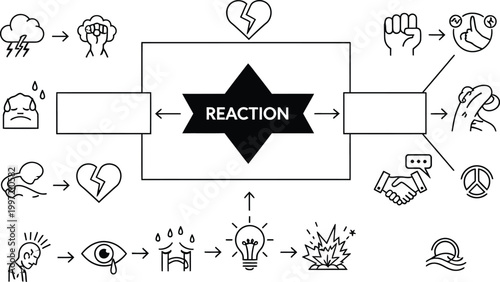 Emotional Reaction Process Diagram: Input, Reaction, Output