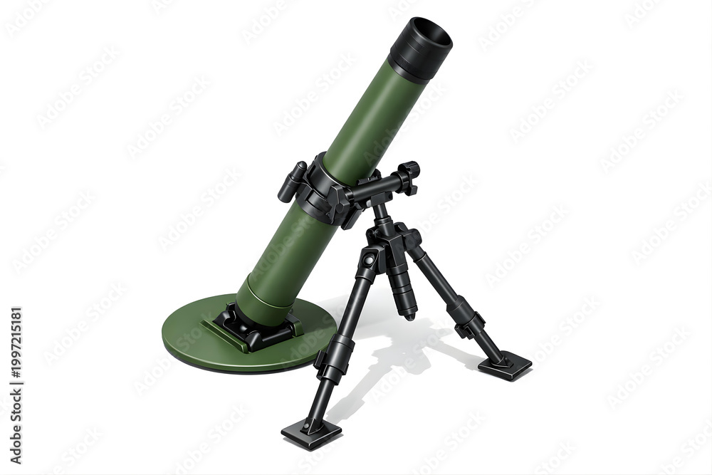Fototapeta premium Isometric Mortar System – Clean 3D Model