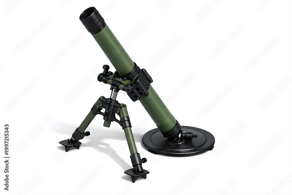 Fototapeta premium Isometric Mortar System – Clean 3D Model